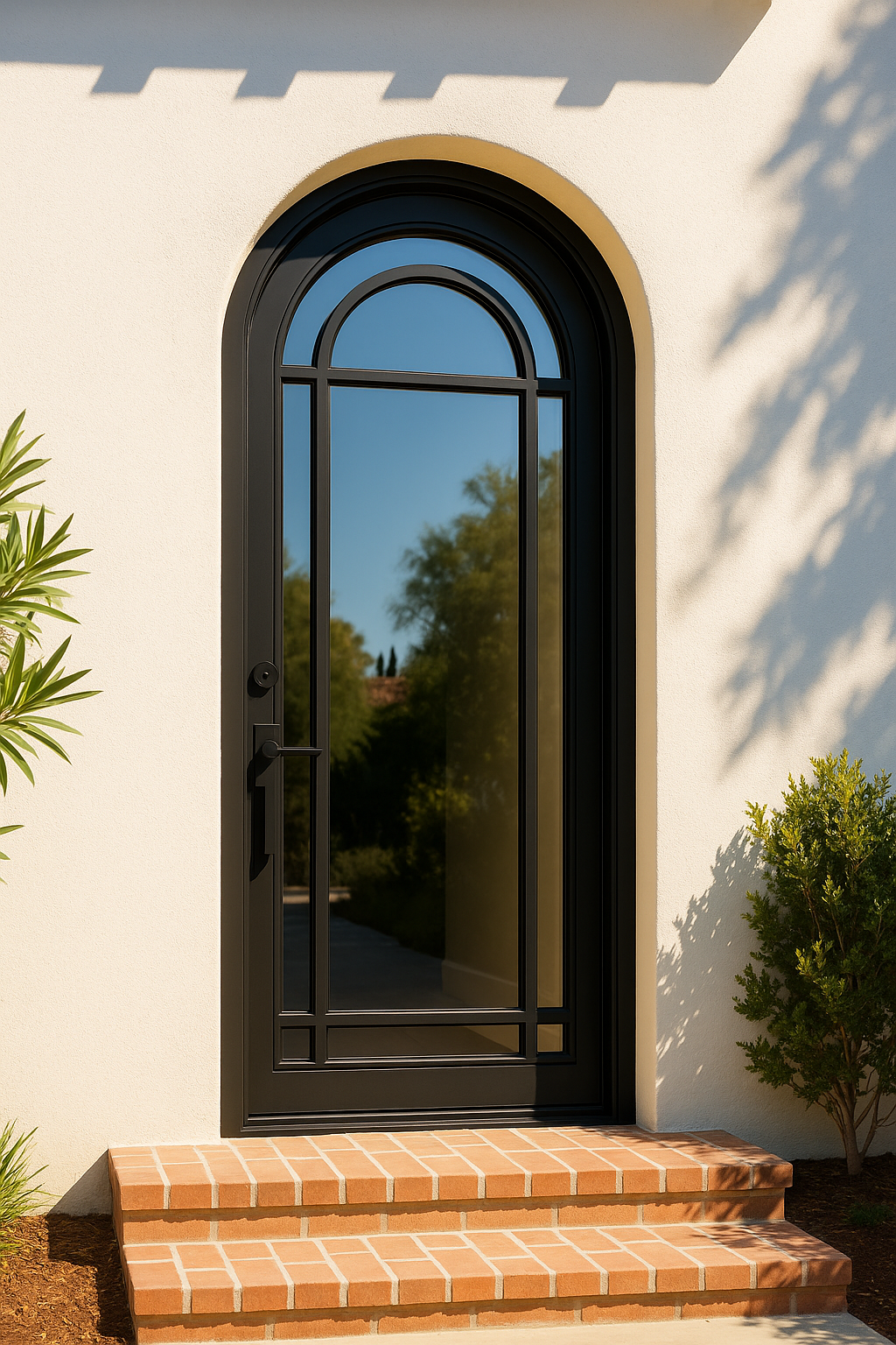 Crystal Full Arch Steel Door