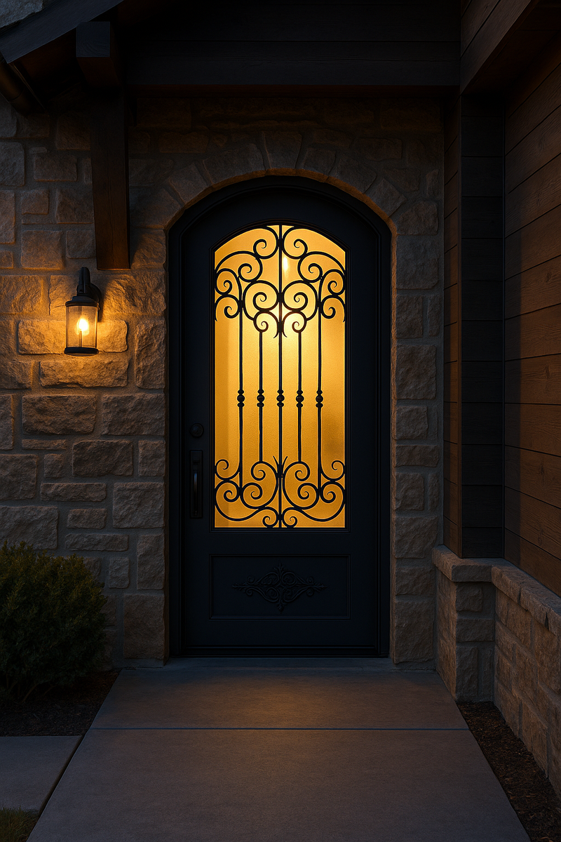 Flintridge Eyebrow Single Iron Door