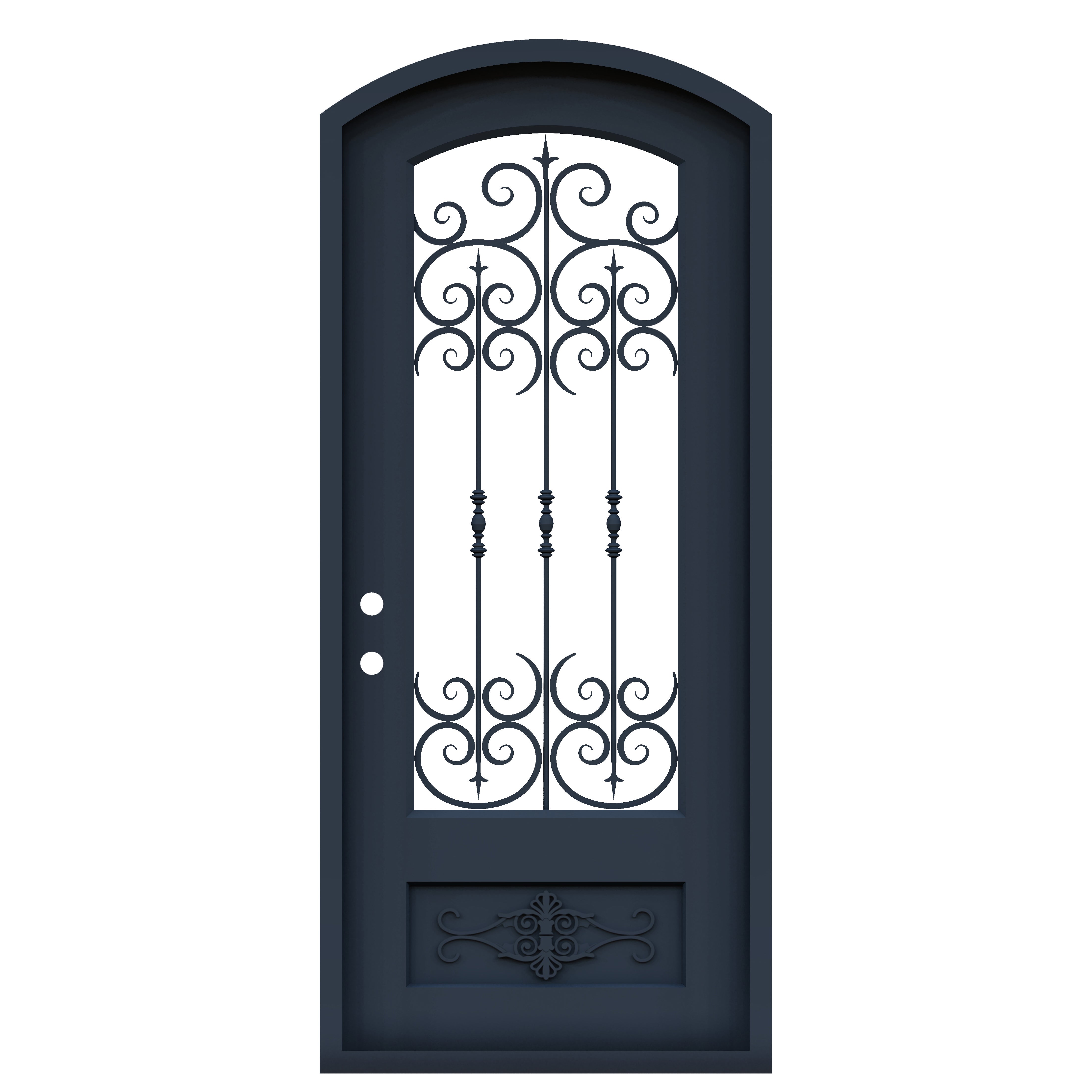 Flintridge Eyebrow Single Iron Door