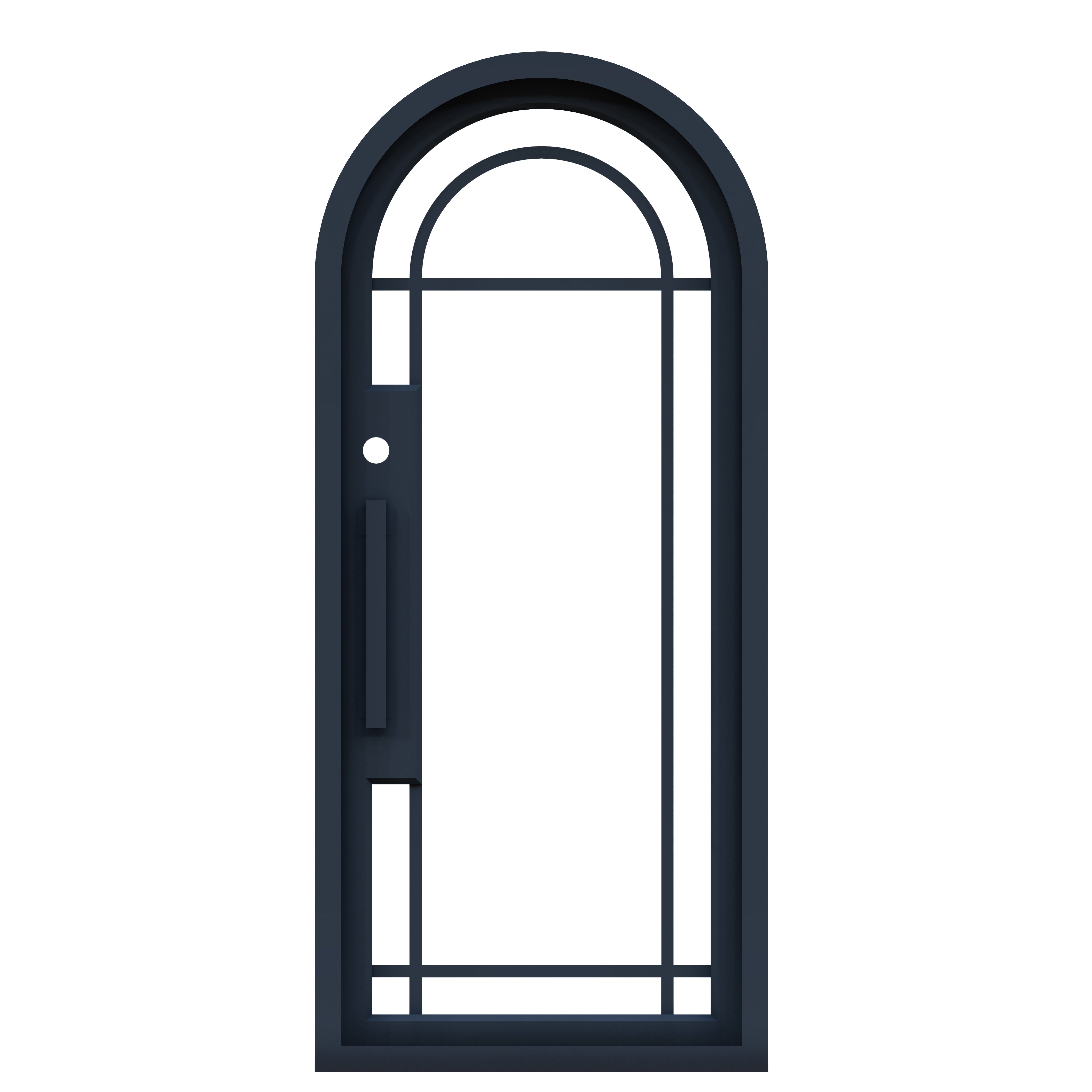 Crystal Full Arch Iron Door