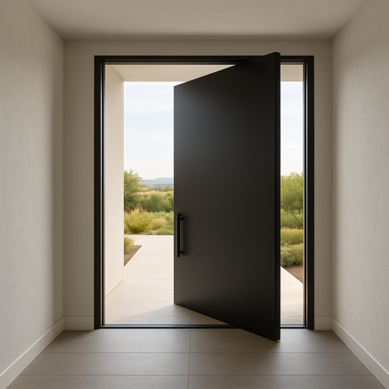 Hermosa Pivot Iron Door