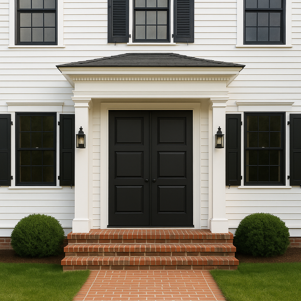A quality exterior iron door