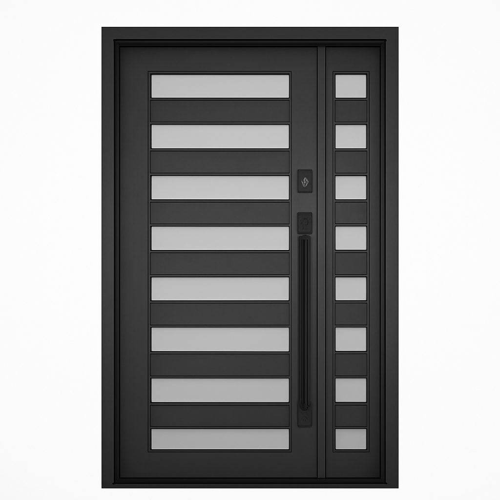 Flintridge Flat with Side Lite Iron Door