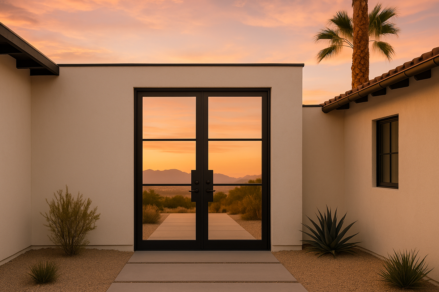 Malibu Double Flat Exterior French Door
