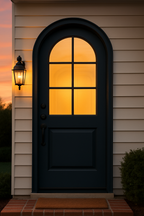 Manhattan Arch Single Iron Door