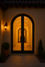 Brentwood Double Full Arch Iron Door