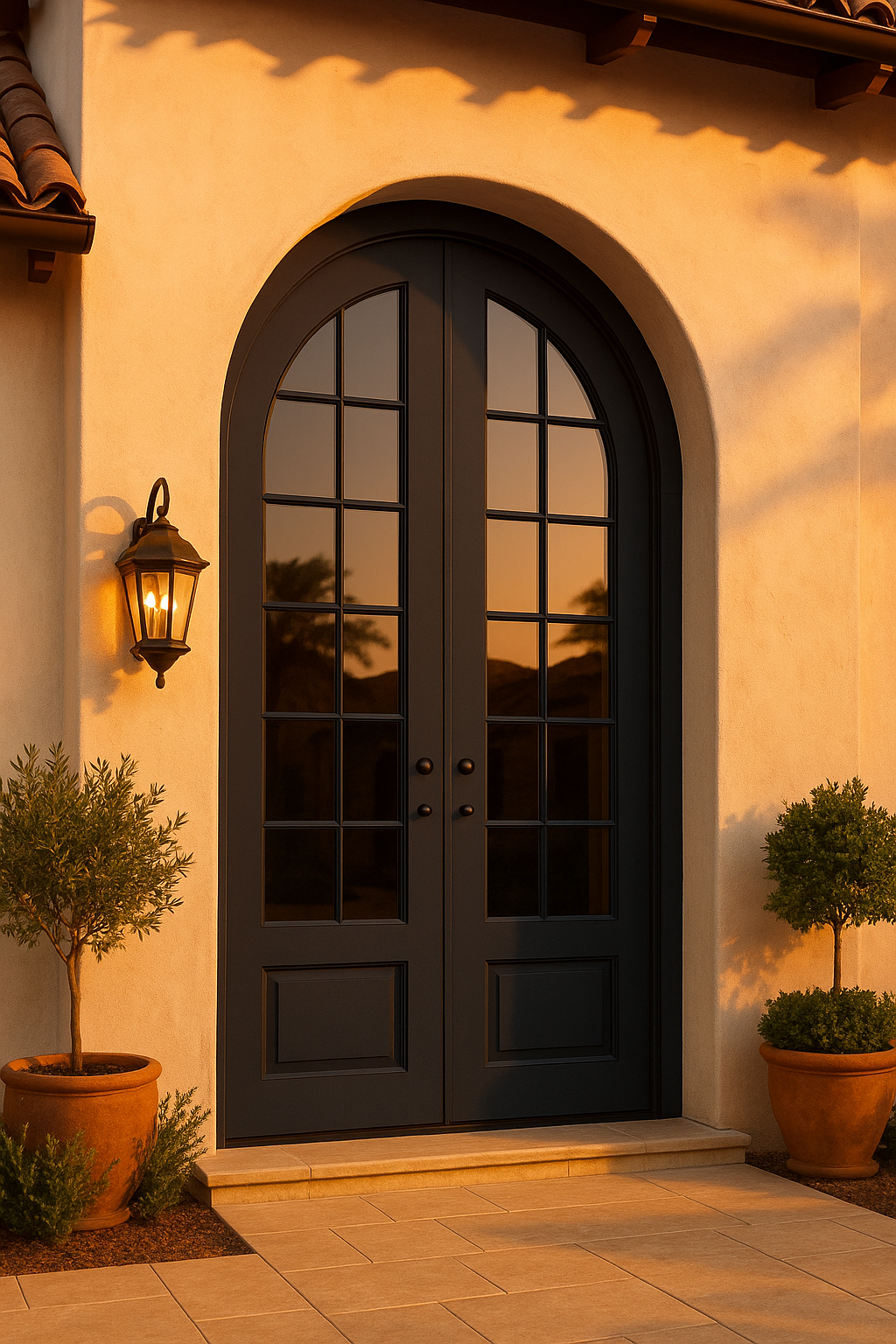 La Jolla Full Arch Iron Door