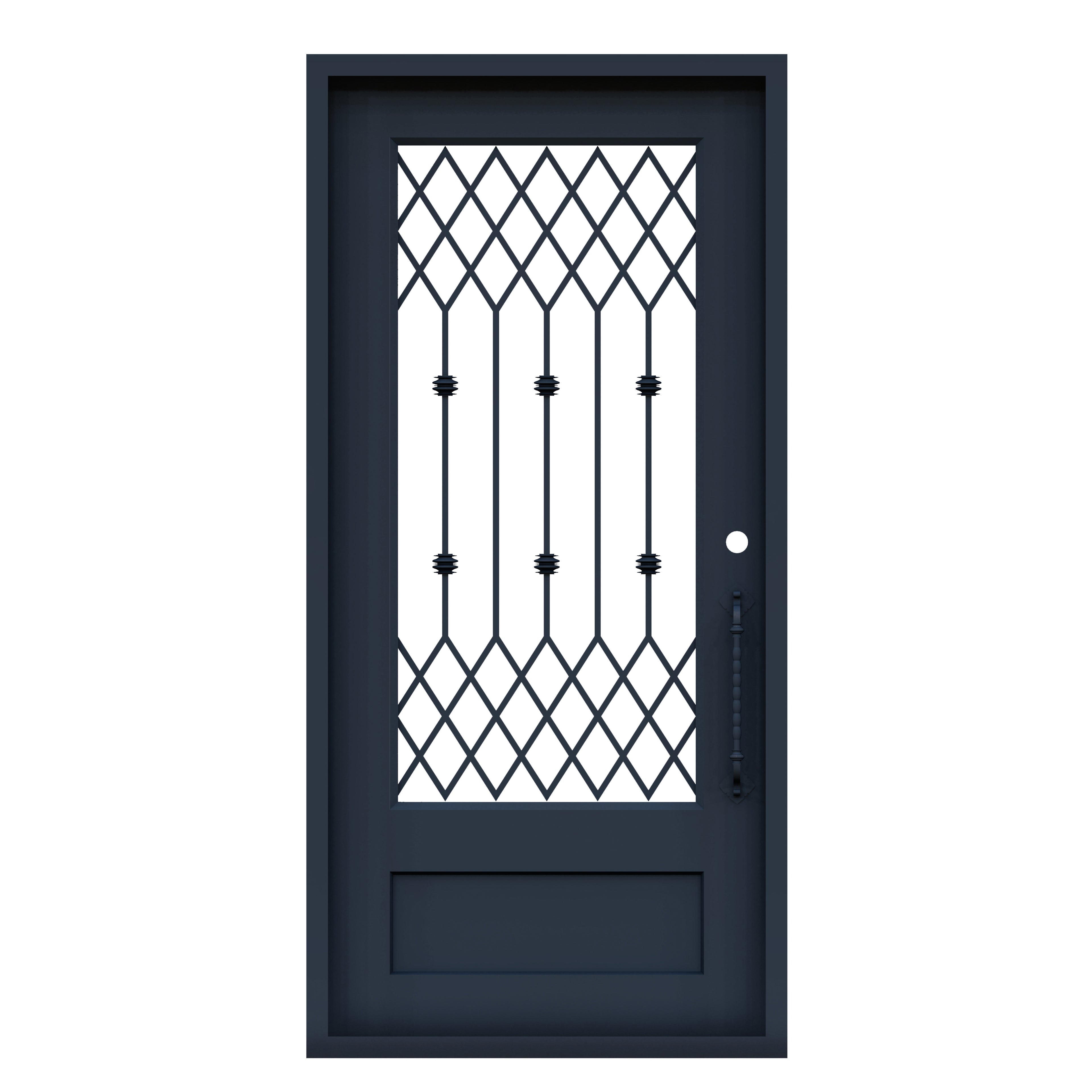 Premium iron door manufactured in Los Angeles, featuring intricate designs, superior craftsmanship, and durable security—perfect for enhancing home and business entrances.